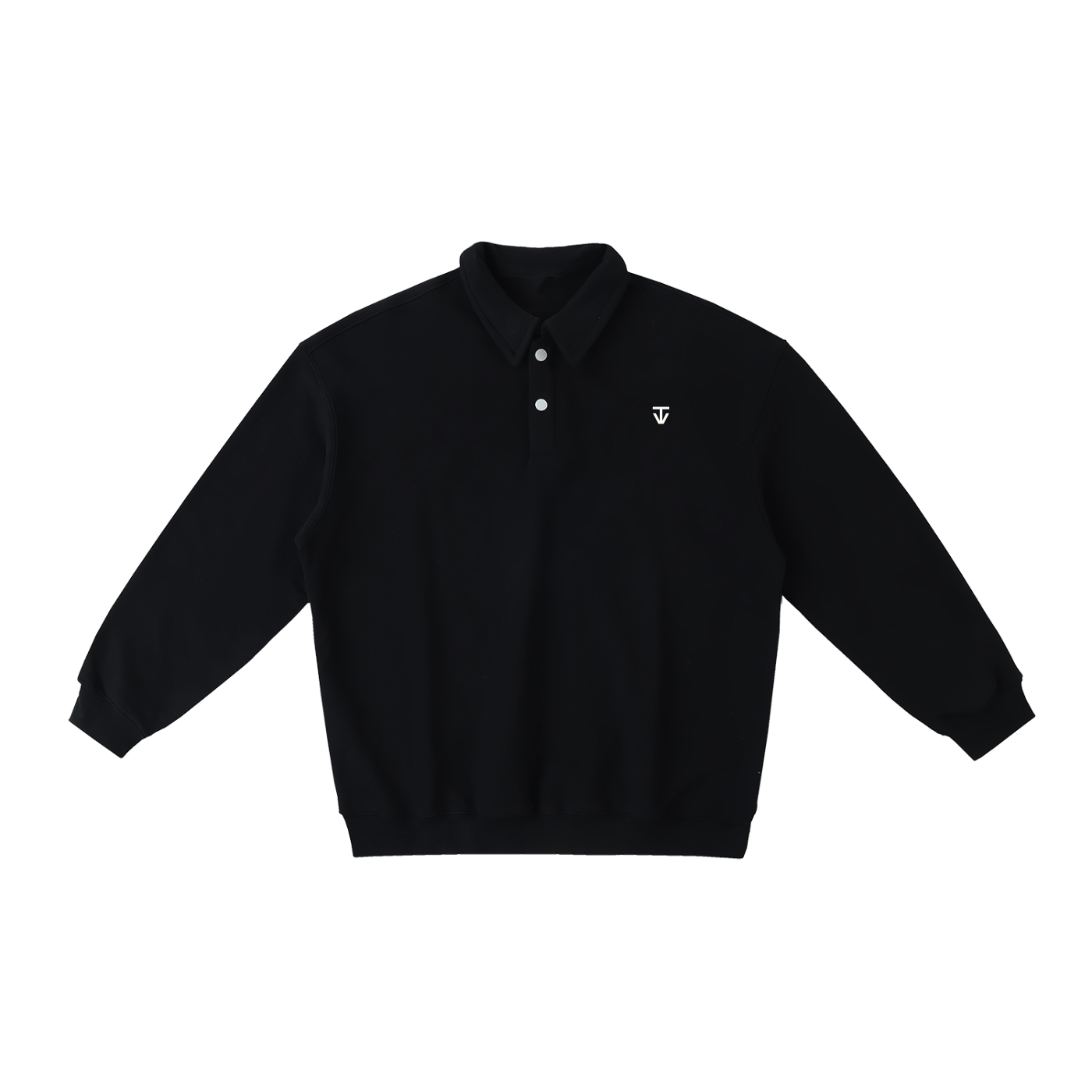 THÉVA Heavyweight Polo-Collar Sweatshirt