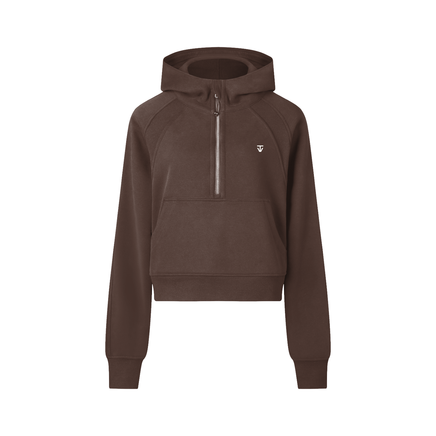 THÉVA Cropped Half-Zip Hoodie