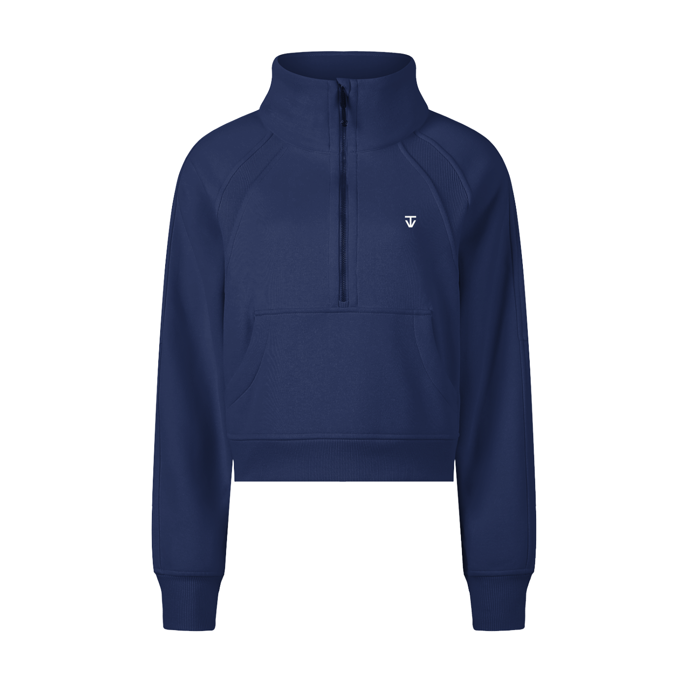 THÉVA Cropped Half-Zip Sweatshirt
