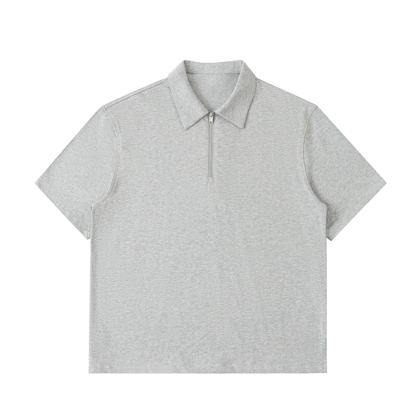 THÉVA Half-Zip Cotton Polo Shirt