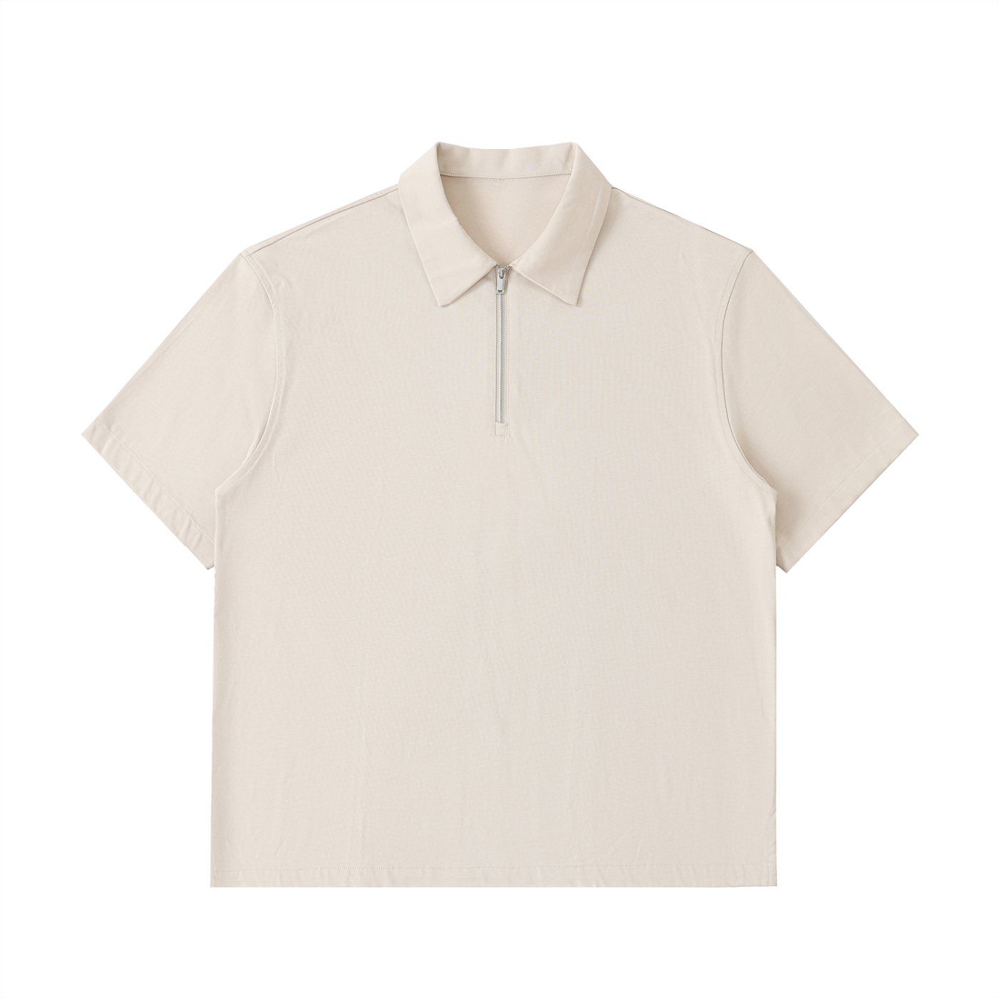 THÉVA Half-Zip Cotton Polo Shirt