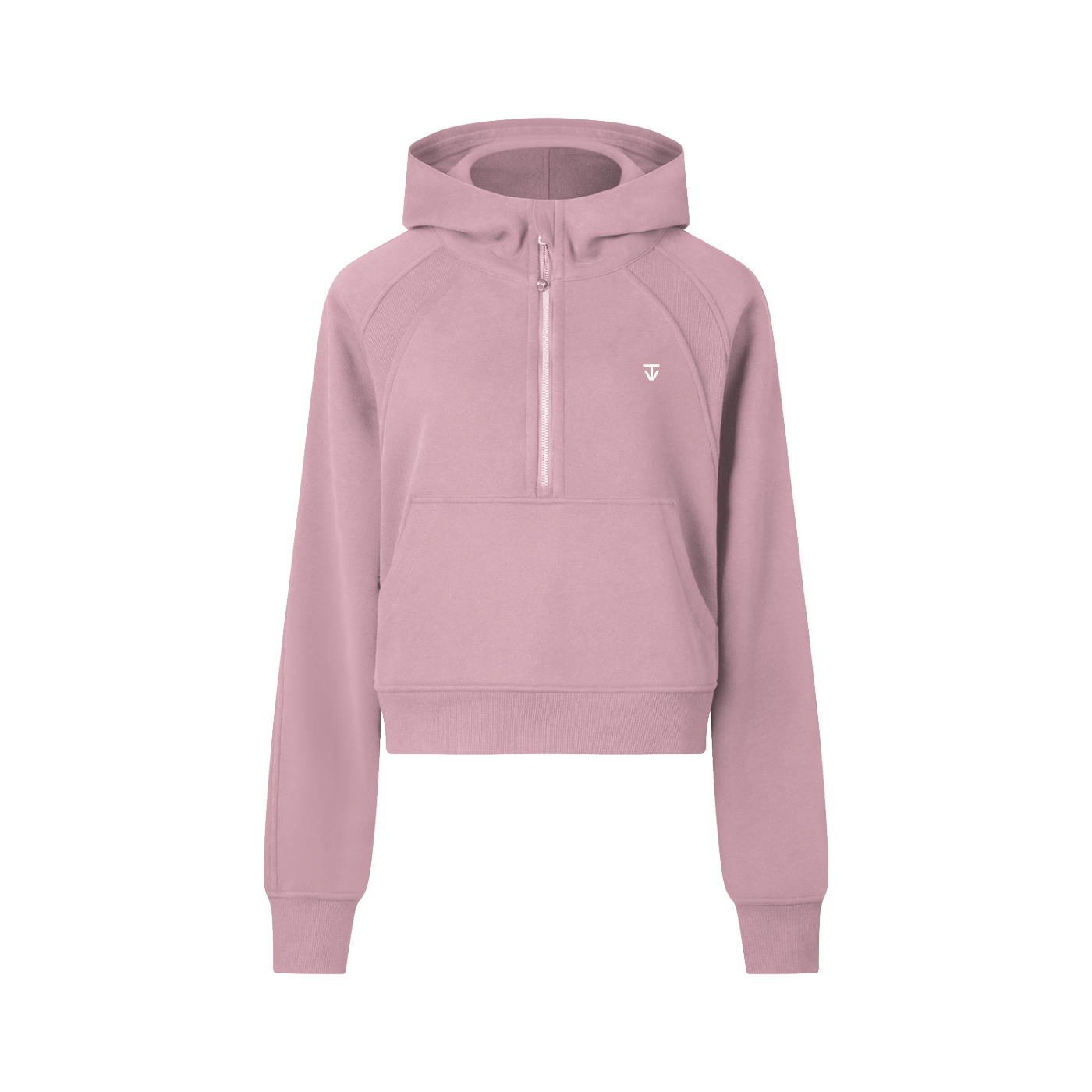 THÉVA Cropped Half-Zip Hoodie