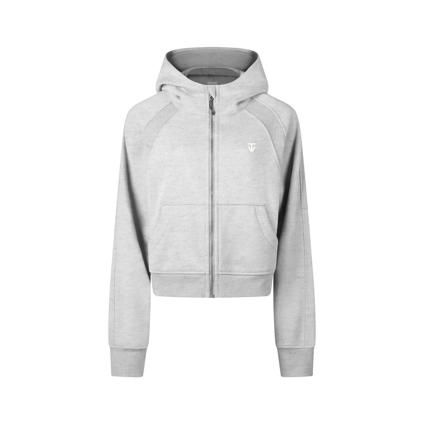 THÉVA Cropped Zip-Through Hoodie