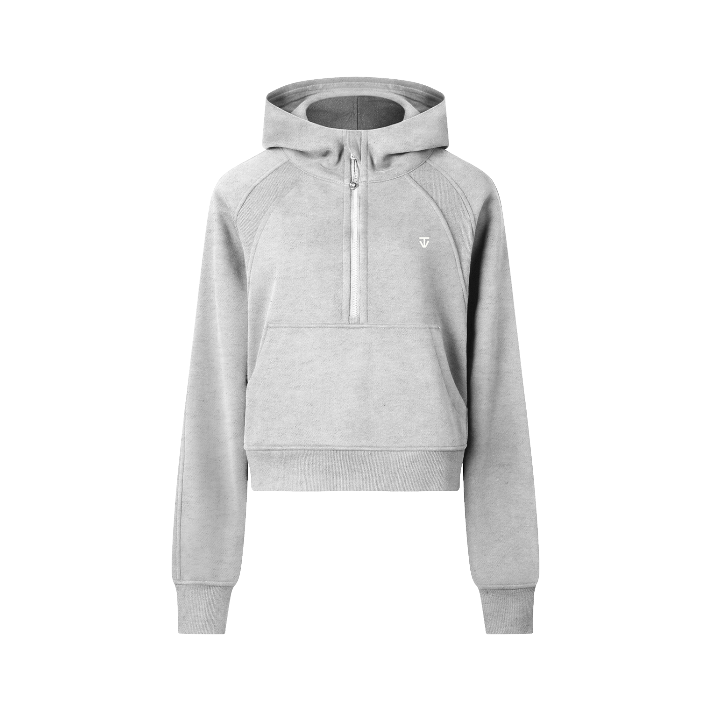THÉVA Cropped Half-Zip Hoodie