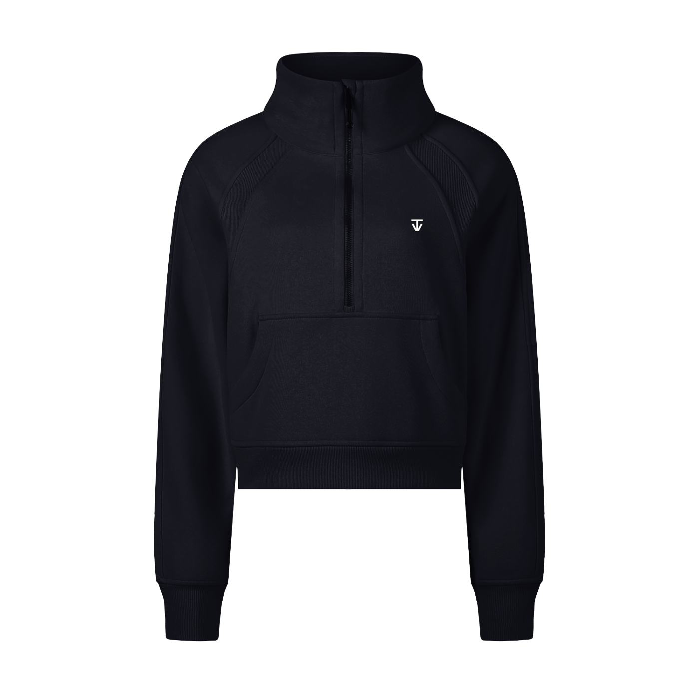 THÉVA Cropped Half-Zip Sweatshirt