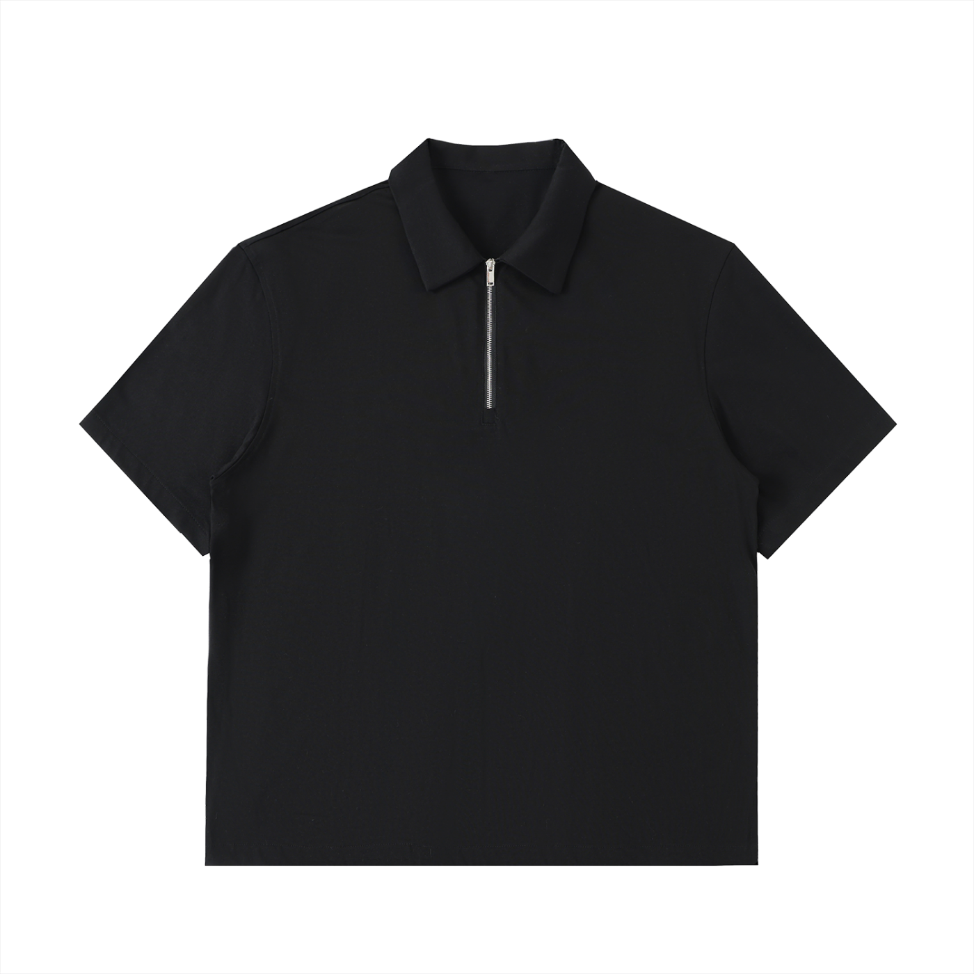 THÉVA Half-Zip Cotton Polo Shirt