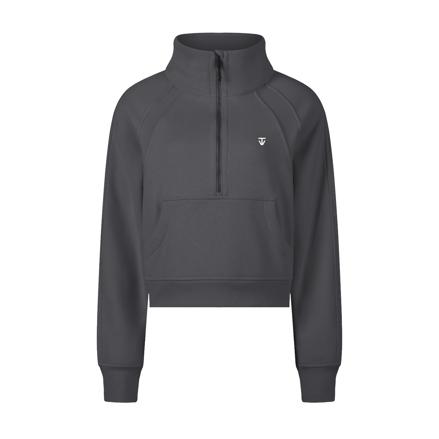 THÉVA Cropped Half-Zip Sweatshirt