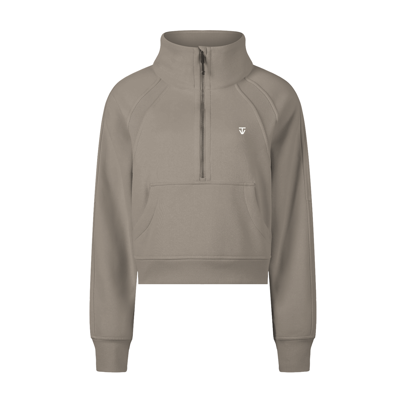 THÉVA Cropped Half-Zip Sweatshirt