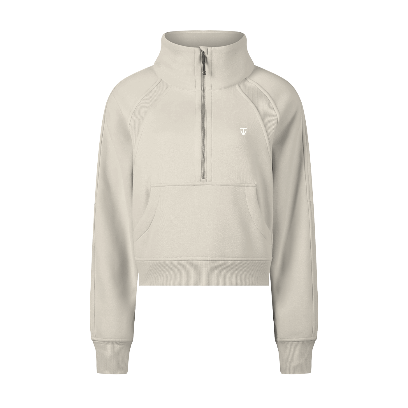 THÉVA Cropped Half-Zip Sweatshirt
